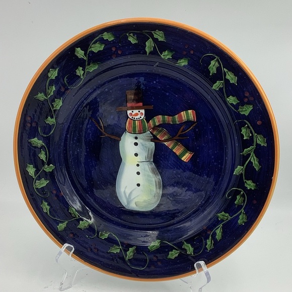 2002 Lang Primitive Colors Christmas Plate - Picture 1 of 6